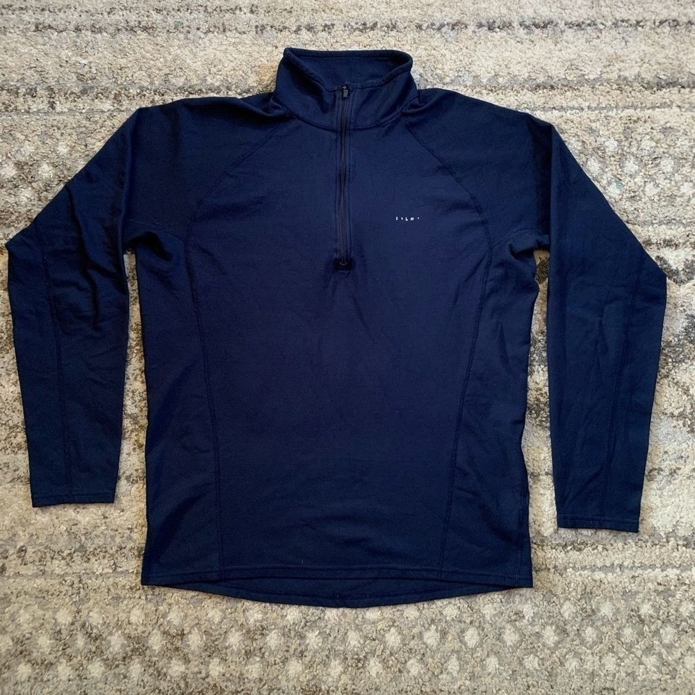 Patagonia Navy Midweight Capilene Baselayer 1/4 Sweater Large